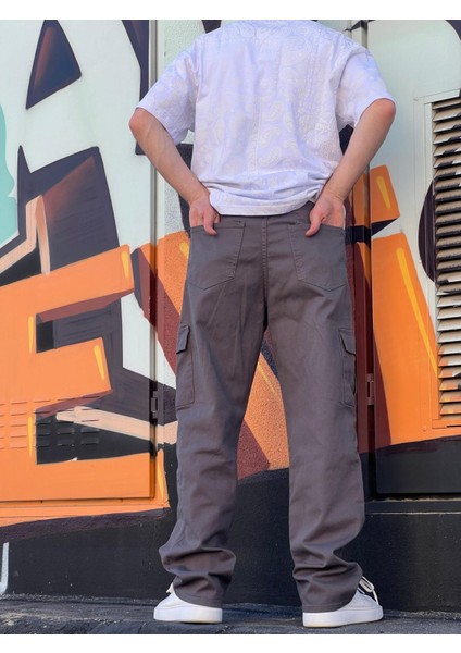 Elitwear Erkek Baggy Kalıp Yan ve Arka Cepli Bol Pantolon