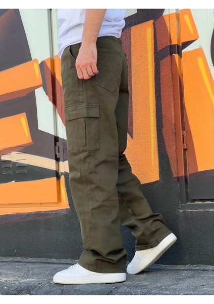 Elitwear Erkek Baggy Kalıp Yan ve Arka Cepli Bol Pantolon