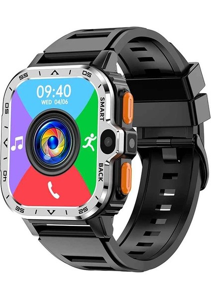 Wrwatch 5g Lite Sim Kartlı Çift Kameralı Btk'lı Yeni Nesil Özelliklere Sahip 16GB 51MM Akıllı Saat Gri