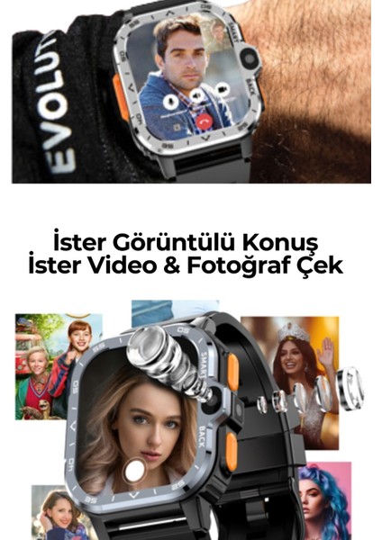 Wrwatch 5g Lite Sim Kartlı Çift Kameralı Btk'lı Yeni Nesil Özelliklere Sahip 16GB 51MM Akıllı Saat Gri