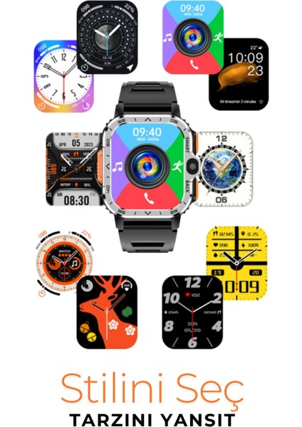 Wrwatch 5g Lite Sim Kartlı Çift Kameralı Btk'lı Yeni Nesil Özelliklere Sahip 16GB 51MM Akıllı Saat Gri