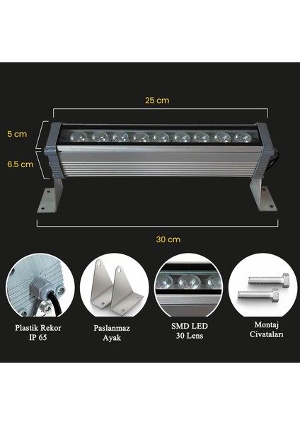 Wallwasher 9W 24 cm ( Duvar Boyama) fiyatları