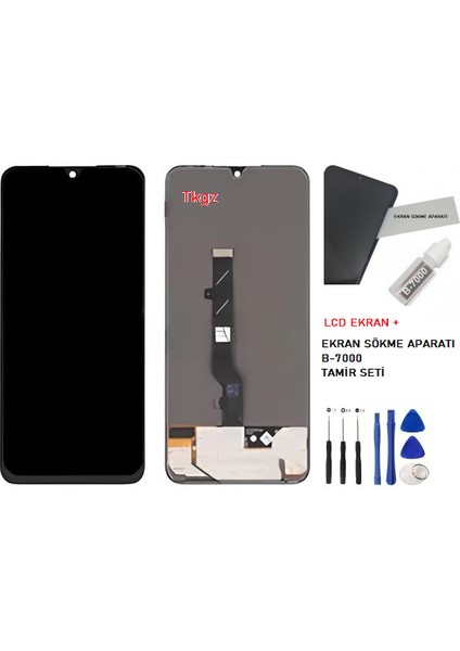 Tcl 30 Plus Uyumlu LCD Ekran Dokunmatik Servis Orijinali + B-7000 + Tamir Seti