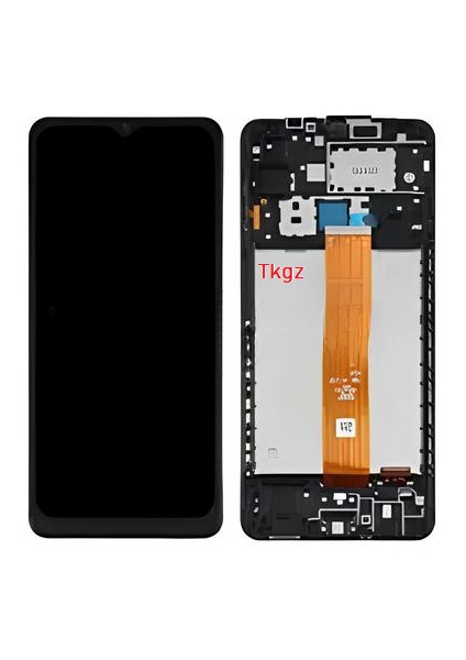 Samsung Galaxy A12 - SM-A125 Uyumlu LCD Ekran Dokunmatik Servis Orijinali Çıtalı