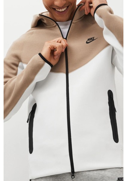 Sportswear Tech Fleece Erkek Beyaz Günlük Stil Sweatshirt Ndd Sport fiyatları