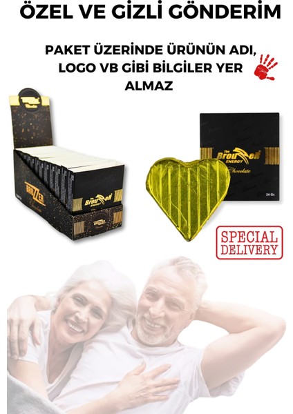 24 gr Erkekler Için Çikolata - Ginseng Özlü, Yüksek Kakao Içeriği, Performans Destekleyici