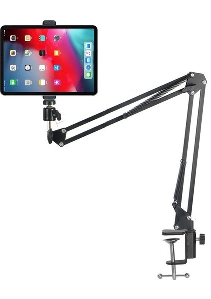 360 Esnek Hareketli Uzun Kol Masa Başı Yatak Akıllı Telefon Tablet Tutucu Samsung-Ios Uyumlu Stand