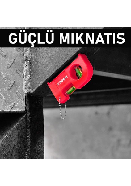 Cep Tipi Mini Su Terazisi Kırmızı Mıknatıslı Su Terazisi