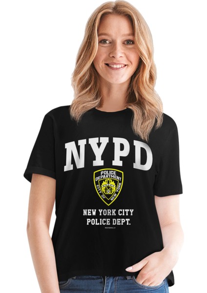 Nypd Siyah Kadın Tshirt