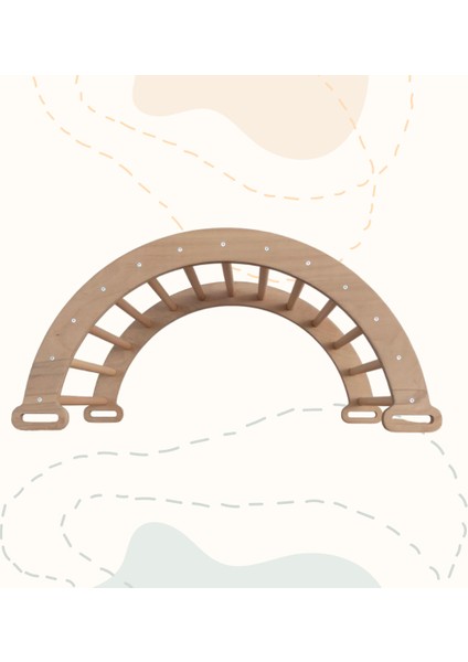 Pikler Halkası (Ham & Naturel) | Montessori Ahşap Tırmanma Kemeri | Eğitici Aktivite Oyuncağı fırsatları