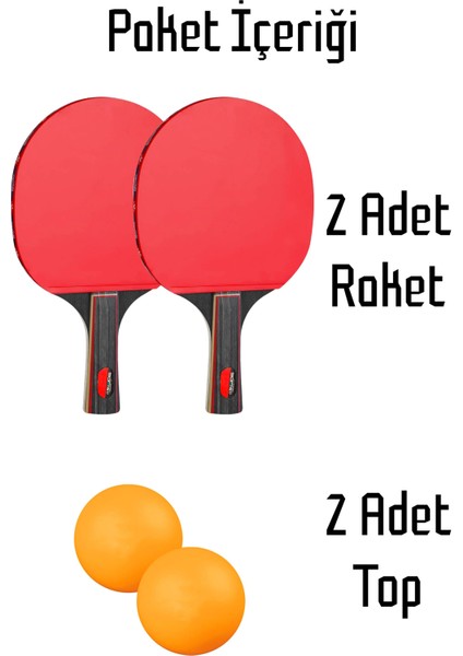 4'lü Masa Tenisi Raketi Seti Çift Katmanlı Pinpon Raketi Topu Set modelleri
