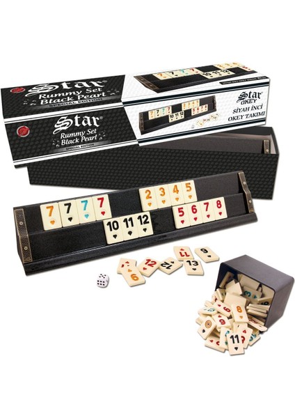 1010679 Star Siyah Inci Okey Takımı