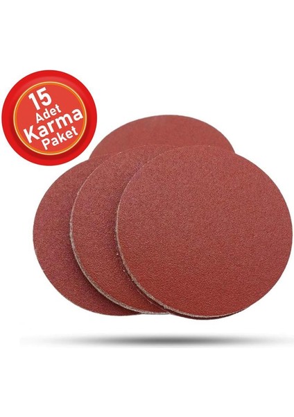15 Adet Cırt Zımpara Spiral Avuç Içi Taşlama 115 mm Harman Paket