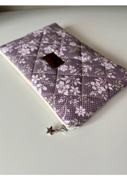Mor Çiçekli Tasarım Tablet Kılıfı