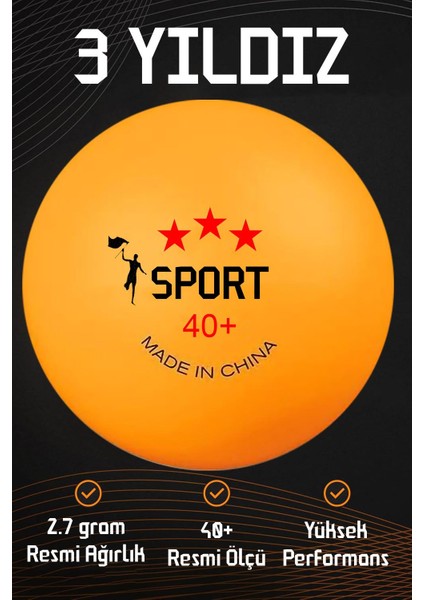 12 Adet 3 Yıldız Kutulu 40+ Gazlı Pinpon Topu Turuncu Masa Tenisi Topu Pingpong Topu fiyatları