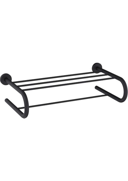 Lamalı Raf Havluluk SS304 Paslanmaz (Siyah)