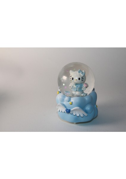 Mavi Hello Kitty Küçük Kar Küresi