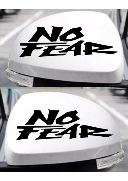 Yan Ayna No Fear Model 3 - Yan Ayna Sticker - Sağ Sol Set - Oto Sticker - Araba Sticker - Araç Sticker - Duvar Sticker - Laptop Sticker