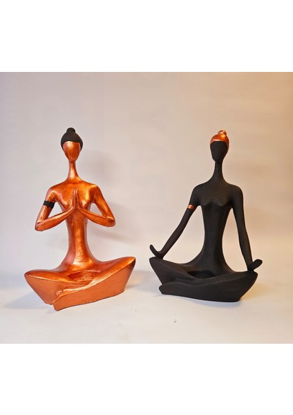 Yoga Yapan Kızlar Tealight Mumluk Seti