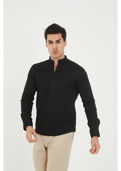 Jack Carısma Yarım Pat Hakim Yaka Pamuklu Likralı Gömlek fiyatları