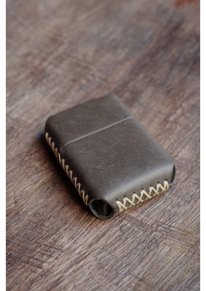 Hakiki Deri Kılıflı Zippo Benzinli Çakmak ,tamamen El Işi Üretim Kırmızı Renkli fiyatları