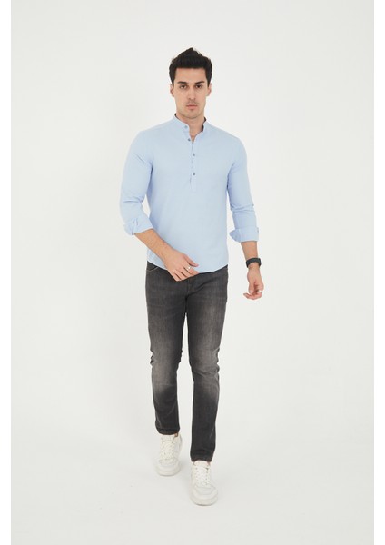 Jack Carısma Yarım Pat Hakim Yaka Pamuklu Likralı Gömlek fiyatları