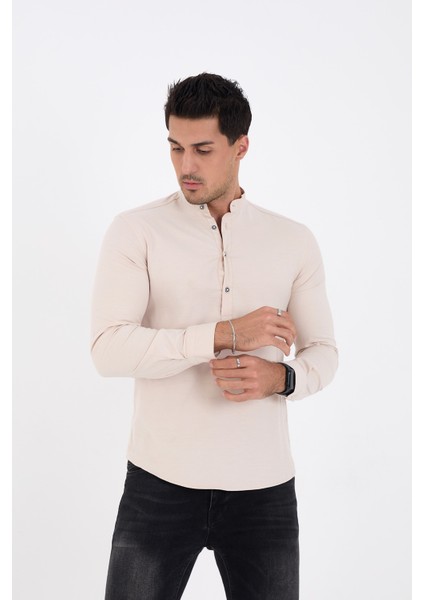 Jack Carısma Yarım Pat Hakim Yaka Pamuklu Likralı Gömlek fiyatları