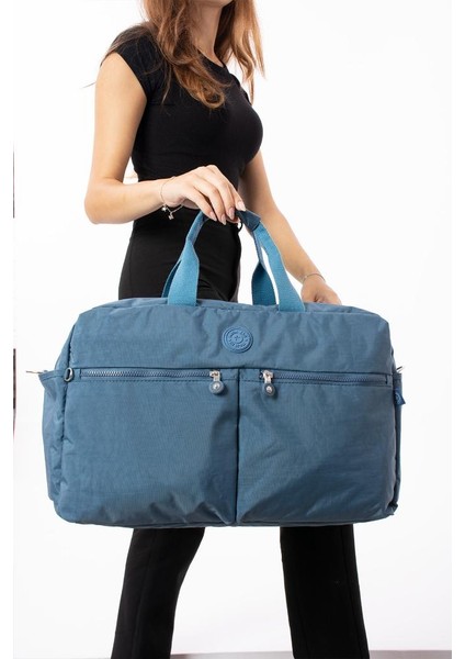 Seyehat Spor Çantası Kabin Boy Valiz 45*35 cm Omuz ve Çapraz Askılı Hafif Klinkır Çanta Su Itici