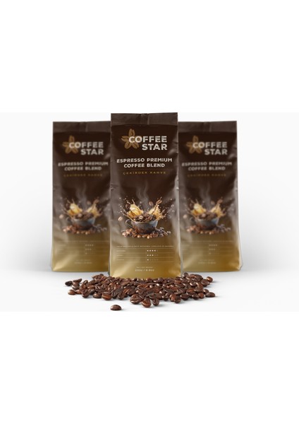 Coffee Star Espresso Premium Çekirdek Kahve