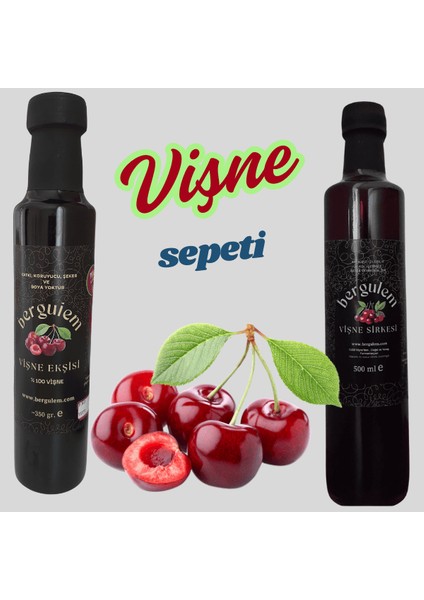 Doğal Vişne Sirkesi 500 ml + Doğal Vişne Ekşisi 350 gr