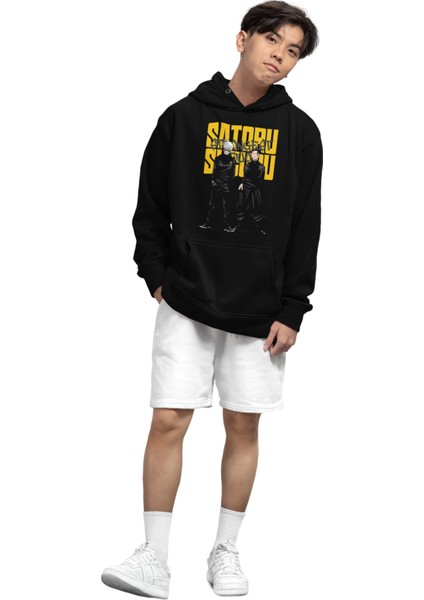 Jujutsu Kaisen Gojo Satoru ve Suguru Geto Baskılı Kapüşonlu Sweatshirt, Unisex Oversize Anime Baskılı Hoodie fiyatları