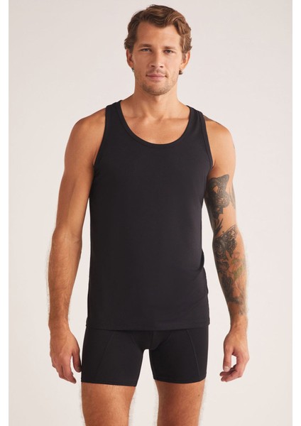 Iç Giyim 3 Adet K.o.m Fredo Askılı Mikro Modal Basic Atlet