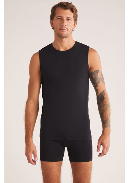 Iç Giyim 3 Adet K.o.m Fabio Bisiklet Yaka Mikro Modal Atlet