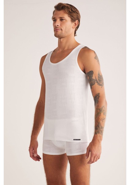 Iç Giyim 3 Adet K.o.m Anka Askılı Modal Jakar Desen Erkek Atlet fiyatları