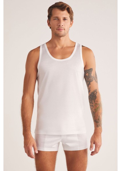 Iç Giyim 3 Adet K.o.m Elite Pamuk Merserize Askılı Erkek Atlet