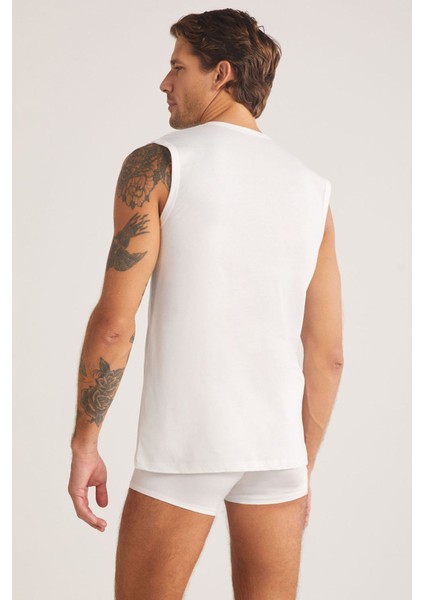 Iç Giyim 2'li Kom Nobre V Yakalı Pamuklu Basic Erkek Atlet modelleri