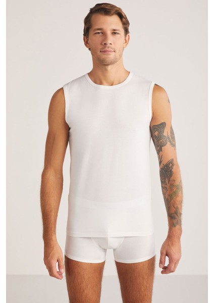 Iç Giyim 2'li Paket Kom Nick Bisiklet Yaka Basic Erkek Atlet