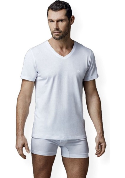 Iç Giyim V Yaka 2'li Pamuk Atlet