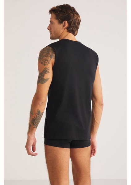 Iç Giyim 2'li Kom Nobre V Yakalı Pamuklu Basic Erkek Atlet modelleri