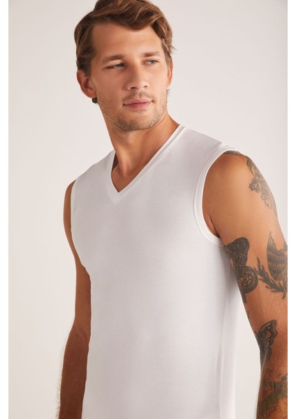 Iç Giyim 3 Adet K.o.m Francesco V Yaka Pamuklu Erkek Atlet fiyatları