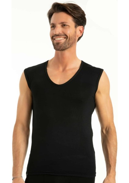 Iç Giyim Bambu Kumaş V Yaka 0 Kol Erkek Atlet (3 Adet)