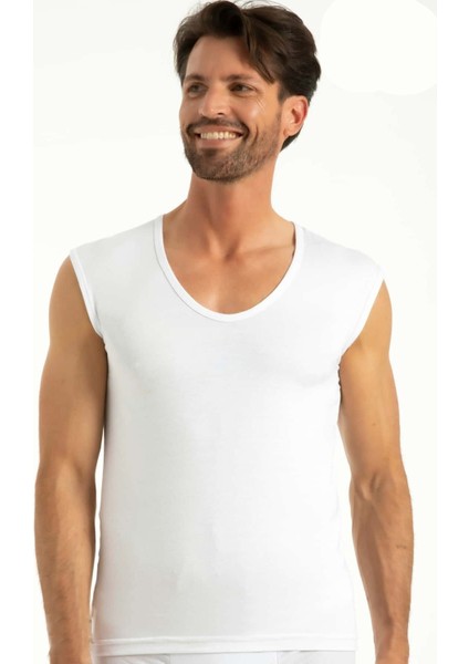 Iç Giyim Bambu Kumaş V Yaka 0 Kol Erkek Atlet (3 Adet)