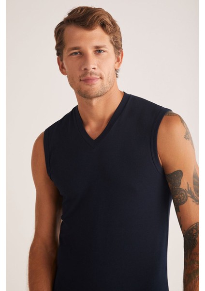 Iç Giyim 3 Adet K.o.m Francesco V Yaka Pamuklu Erkek Atlet fiyatları