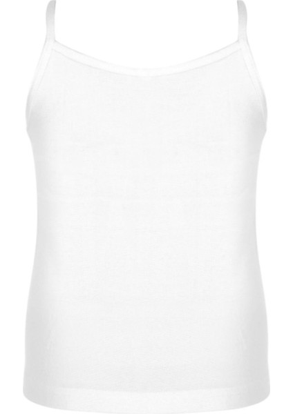 Iç Giyim Erdem Beyaz Ribana Ip Askılı Kız Çocuk Atlet (3 Adet)