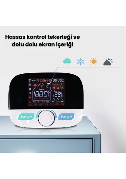 Wifi Kablosuz Akıllı Oda Termostatı T9W ( Tuya - Smart Life Uyumlu) indirimleri