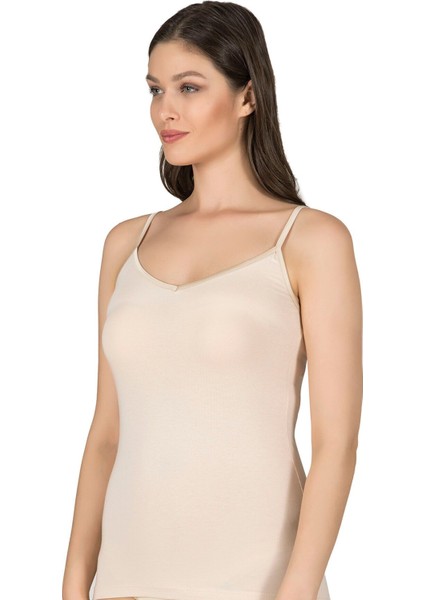 Kadın Pamuklu Modal Esnek Rahat Saten Biyeli Ince Askılı Atlet modelleri