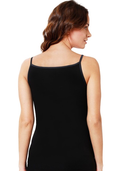 Kadın Pamuklu Modal Esnek Rahat Saten Biyeli Ince Askılı Atlet fiyatları