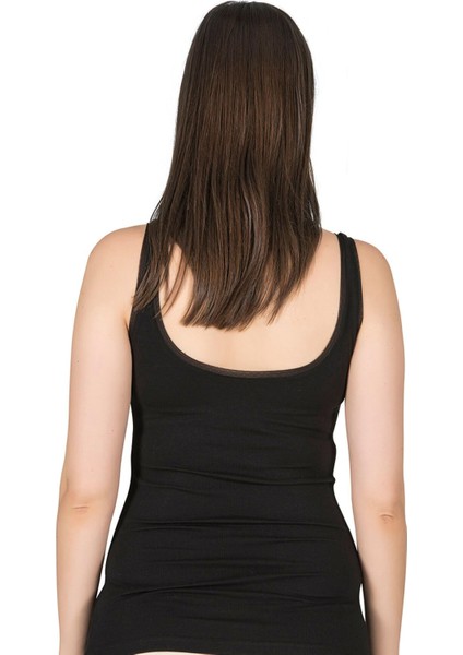 Kadın Pamuklu Modal Likralı Tül Biyeli Kalın Askılı Atlet fiyatları