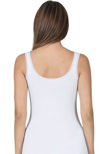 Kadın Pamuklu Modal Likralı Tül Biyeli Kalın Askılı Atlet fiyatları