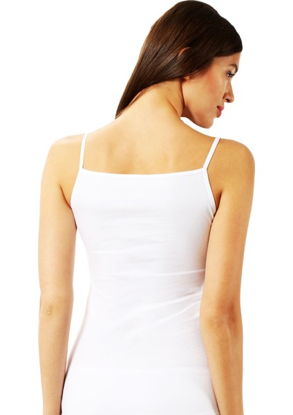 Kadın Pamuklu Tül Detaylı Ince Askılı Atlet fiyatları